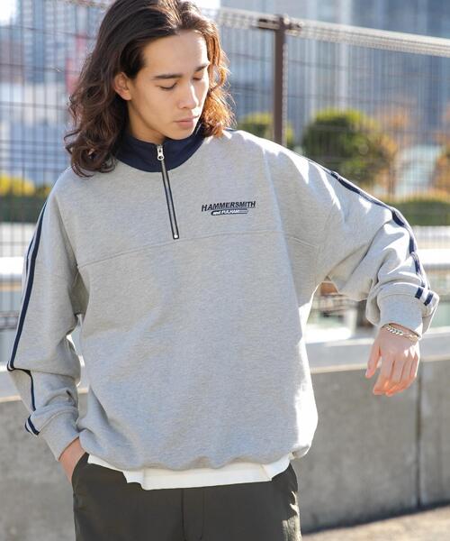 WEGO（ウィゴー）の「WEGO/ヘビーウエイトラインスリーブプルオーバー（スウェット・メンズ・杢グレー/オフホワイト/ブラック・LARGE/MEDIUM）」の22枚目の写真