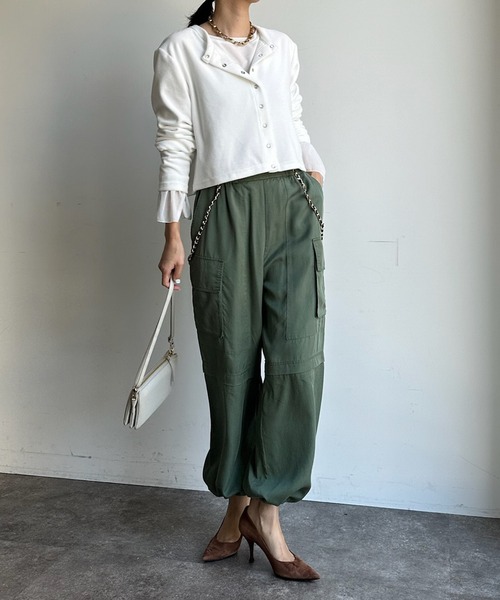 DouDou（ドゥドゥ）の「テンセルバイオカーゴパンツ（カーゴパンツ・レディース・ピンク/カーキ/グレイッシュベージュ・FREE）」の16枚目の写真