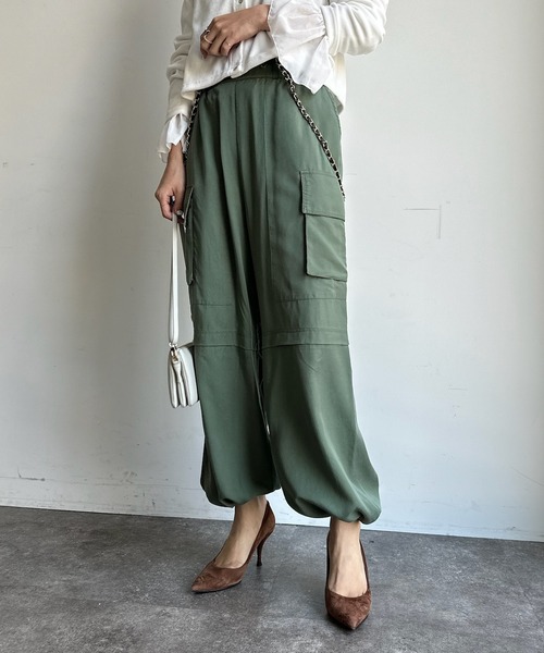 DouDou（ドゥドゥ）の「テンセルバイオカーゴパンツ（カーゴパンツ・レディース・ピンク/カーキ/グレイッシュベージュ・FREE）」の20枚目の写真