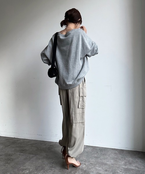 DouDou（ドゥドゥ）の「テンセルバイオカーゴパンツ（カーゴパンツ・レディース・ピンク/カーキ/グレイッシュベージュ・FREE）」の8枚目の写真