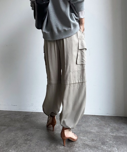 DouDou（ドゥドゥ）の「テンセルバイオカーゴパンツ（カーゴパンツ・レディース・ピンク/カーキ/グレイッシュベージュ・FREE）」の12枚目の写真
