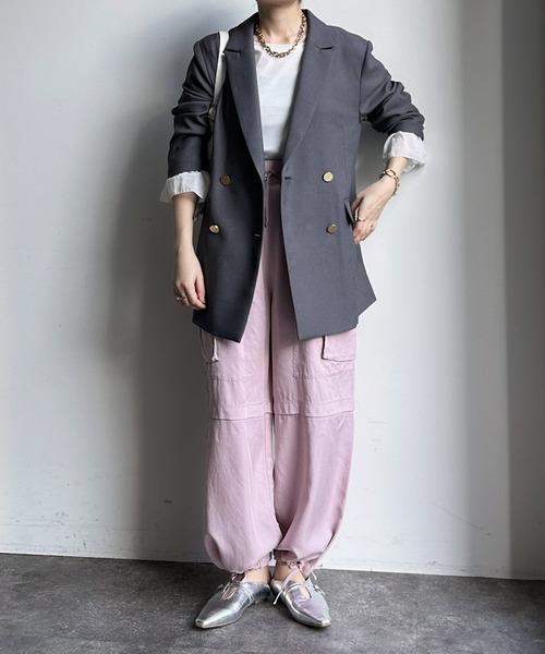 DouDou（ドゥドゥ）の「テンセルバイオカーゴパンツ（カーゴパンツ・レディース・ピンク/カーキ/グレイッシュベージュ・FREE）」の22枚目の写真