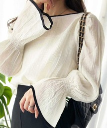 GeeRA | 配色パイピング表面感ブラウス(シャツ/ブラウス)