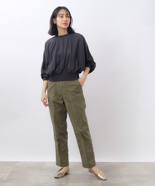 OPAQUE.CLIP（オペークドットクリップ）の「オーガニックコットン混 ベイカーパンツ（その他パンツ・レディース・オフホワイト/ブラック/カーキ・40/38/42/36/34/02/03）」の12枚目の写真
