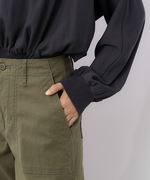 OPAQUE.CLIP（オペークドットクリップ）の「オーガニックコットン混 ベイカーパンツ（その他パンツ・レディース・オフホワイト/ブラック/カーキ・40/38/42/36/34/02/03）」の18枚目の写真