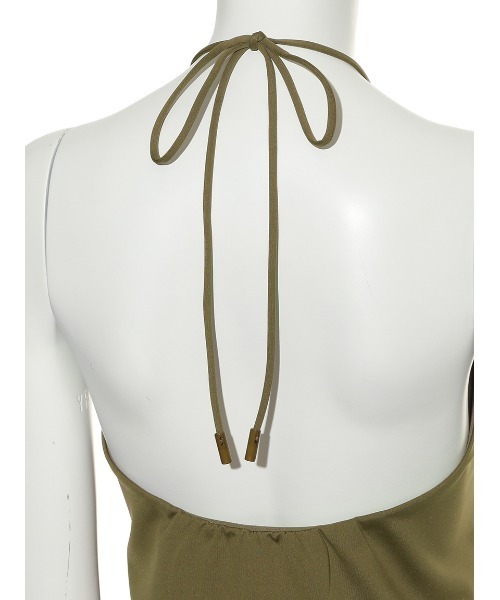 Mila Owen（ミラオーウェン）の「ホルターネックスイムウェア（水着・レディース・ブラック/カーキ・FREE）」の13枚目の写真
