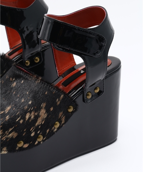 made in HEAVEN（メイドインヘブン）の「HEAVY DUTY PONYS ハラコプラットフォームサンダル（サンダル・レディース・ホワイト/ブラック/ベージュ/その他・22.5/24.5/23.5）」の12枚目の写真