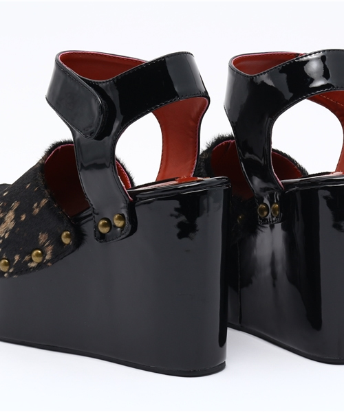 made in HEAVEN（メイドインヘブン）の「HEAVY DUTY PONYS ハラコプラットフォームサンダル（サンダル・レディース・ホワイト/ブラック/ベージュ/その他・22.5/24.5/23.5）」の13枚目の写真