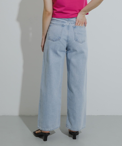 people sense ネイビーワイドジーンズ DENIM JEANS – peoplesense