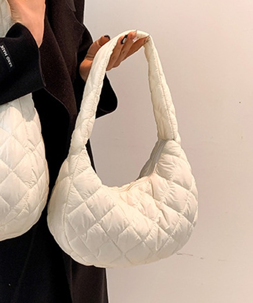 STYLEBLOCK(スタイルブロック)の「キルティングショルダーバッグ(ショルダーバッグ・レディース・ホワイト/グリーン/ブラック/ローズ・FREE)」の2枚目の写真