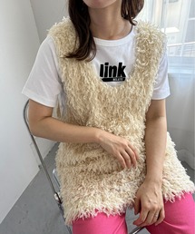 feepur | フリンジフェザーUネックベスト(ベスト)