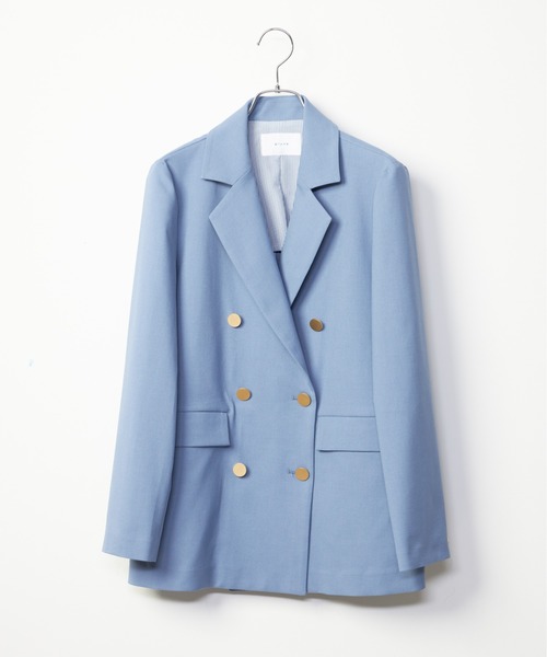 ジャケット テーラードジャケット リフラクスダブルジャケット「セットアップ対応」 レディース セットアップ対応《INED CLARO》リフラクスジャケット | イネド(INED
