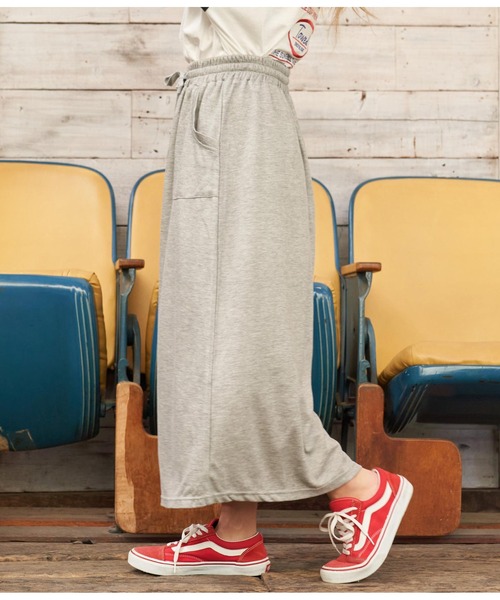 anap mimpi（アナップミンピ）の「ユッタリミディアムロングスカート（スカート・レディース・ブラック/ライトグレー・FREE）」の10枚目の写真