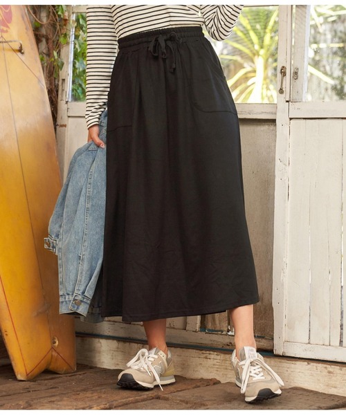 anap mimpi（アナップミンピ）の「ユッタリミディアムロングスカート（スカート・レディース・ブラック/ライトグレー・FREE）」の3枚目の写真