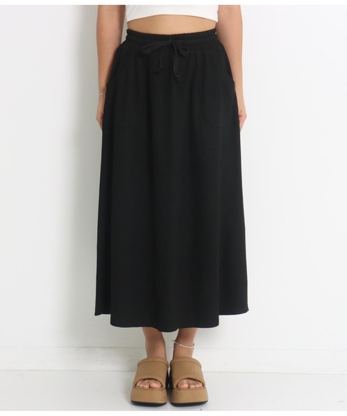 anap mimpi（アナップミンピ）の「ユッタリミディアムロングスカート（スカート・レディース・ブラック/ライトグレー・FREE）」の15枚目の写真