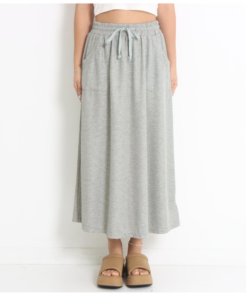 anap mimpi（アナップミンピ）の「ユッタリミディアムロングスカート（スカート・レディース・ブラック/ライトグレー・FREE）」の16枚目の写真