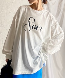 She's Closet（シーズクローゼット）の「ビッグシルエット長袖前面プリント英字ロゴロンT/ロングTシャツ（Tシャツ/カットソー）」