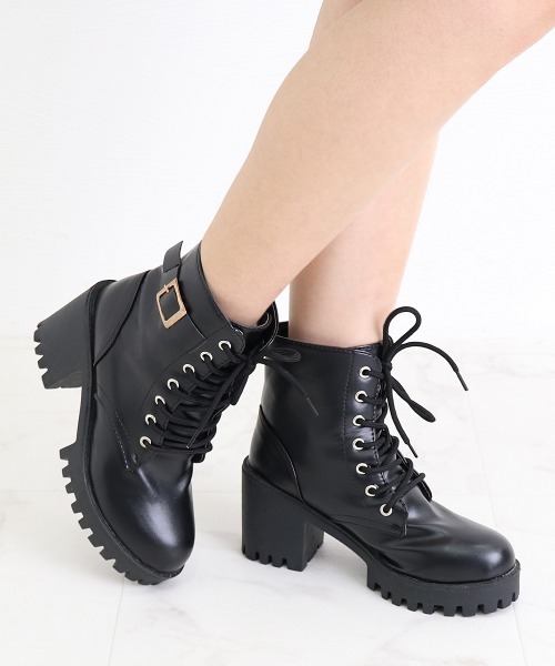 Miniministore（ミニミニストア）の「ショートブーツ レディース ブーツ（ブーツ・レディース・ブラック・22.5cm/23.0cm/23.5cm/24.0cm/24.5cm/25.0cm）」の2枚目の写真