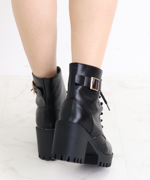 Miniministore（ミニミニストア）の「ショートブーツ レディース ブーツ（ブーツ・レディース・ブラック・22.5cm/23.0cm/23.5cm/24.0cm/24.5cm/25.0cm）」の4枚目の写真