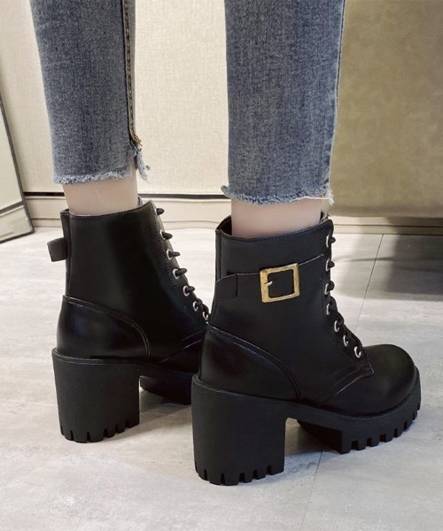 Miniministore（ミニミニストア）の「ショートブーツ レディース ブーツ（ブーツ・レディース・ブラック・22.5cm/23.0cm/23.5cm/24.0cm/24.5cm/25.0cm）」の10枚目の写真