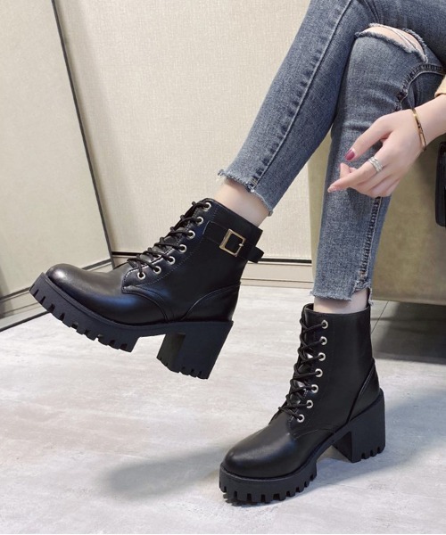 Miniministore（ミニミニストア）の「ショートブーツ レディース ブーツ（ブーツ・レディース・ブラック・22.5cm/23.0cm/23.5cm/24.0cm/24.5cm/25.0cm）」の11枚目の写真