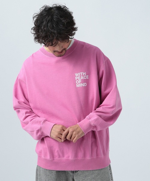 BAYFLOW（ベイフロー）の「SUNSETプリントインレイスウェット（スウェット・メンズ・オフホワイト/ブルー/ピンク/チャコール・LARGE/MEDIUM）」の11枚目の写真