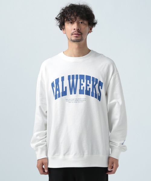 BAYFLOW（ベイフロー）の「SUNSETプリントインレイスウェット（スウェット・メンズ・オフホワイト/ブルー/ピンク/チャコール・LARGE/MEDIUM）」の16枚目の写真