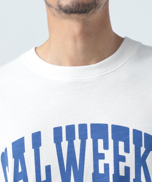 BAYFLOW（ベイフロー）の「SUNSETプリントインレイスウェット（スウェット・メンズ・オフホワイト/ブルー/ピンク/チャコール・LARGE/MEDIUM）」の19枚目の写真