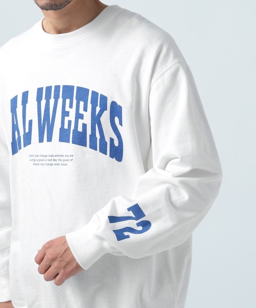 BAYFLOW（ベイフロー）の「SUNSETプリントインレイスウェット（スウェット・メンズ・オフホワイト/ブルー/ピンク/チャコール・LARGE/MEDIUM）」の20枚目の写真