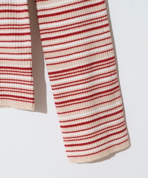 flower(フラワー)の「キャンディーボーダーニット(ニット/セーター・レディース・ミント/イエロー/レッド・FREE)」の12枚目の写真