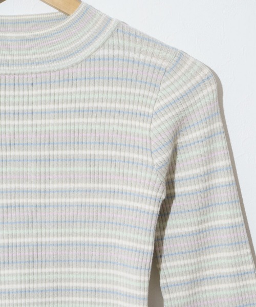 flower(フラワー)の「キャンディーボーダーニット(ニット/セーター・レディース・ミント/イエロー/レッド・FREE)」の16枚目の写真