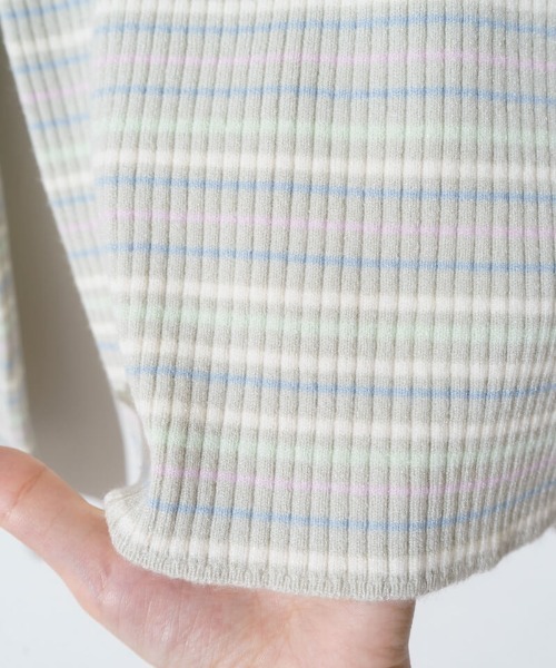 flower(フラワー)の「キャンディーボーダーニット(ニット/セーター・レディース・ミント/イエロー/レッド・FREE)」の17枚目の写真