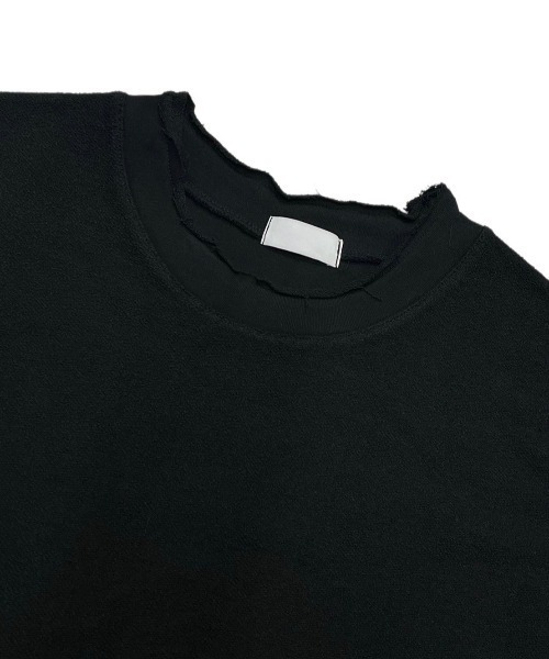 XU（エックスユー）の「ストリートファッション XU エックスユー grunge oversized sweat オーバーサイズ スウェット トレーナー シンプル 無地 長袖トップス 韓国ファッション 韓国ストリート（スウェット・メンズ・ブラック/グレー・ONE SIZE）」の9枚目の写真