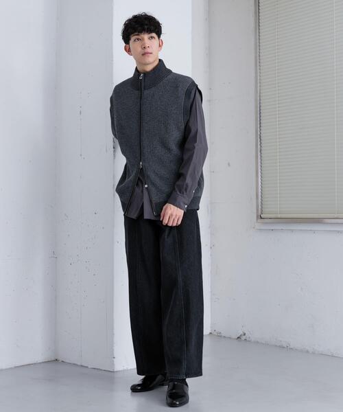 SENSE OF PLACE by URBAN RESEARCH（センスオブプレイスバイアーバンリサーチ）の「『ユニセックス』ドライバーズニットベスト（ベスト・メンズ・ブラック系その他/ブラック・MEDIUM/LARGE）」の3枚目の写真