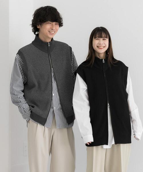 SENSE OF PLACE by URBAN RESEARCH（センスオブプレイスバイアーバンリサーチ）の「『ユニセックス』ドライバーズニットベスト（ベスト・メンズ・ブラック系その他/ブラック・MEDIUM/LARGE）」の8枚目の写真