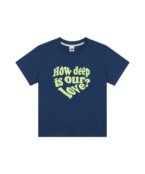 LUVISTRUE(ラヴイズトゥルー)の「DN LUV TEE(Tシャツ/カットソー・レディース・ネイビー/チャコールグレー・FREE)」の4枚目の写真