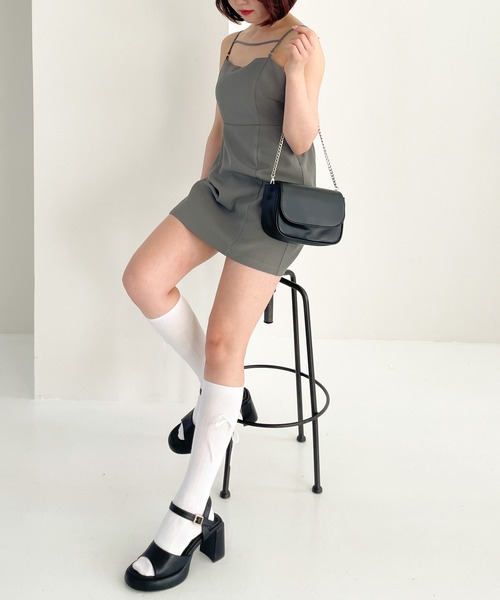 Heather（ヘザー）の「細リボンリブSOX　109490（ソックス/靴下・レディース・ブラック/ホワイト・FREE）」の14枚目の写真