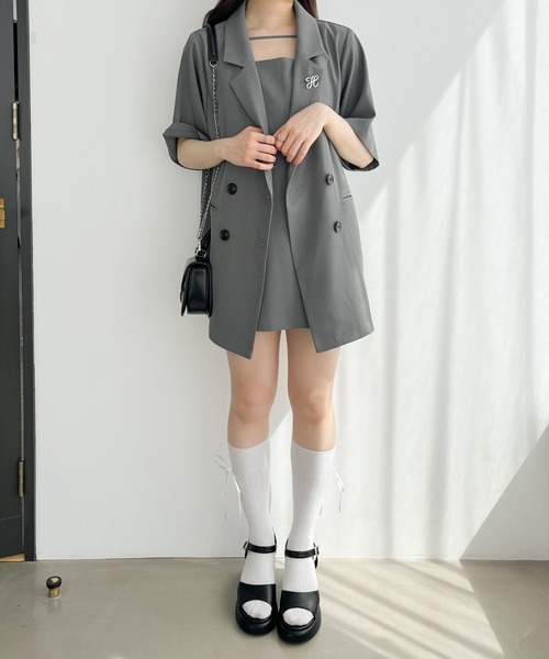 Heather（ヘザー）の「細リボンリブSOX　109490（ソックス/靴下・レディース・ブラック/ホワイト・FREE）」の8枚目の写真