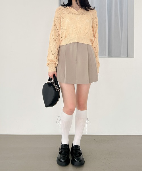 Heather（ヘザー）の「細リボンリブSOX　109490（ソックス/靴下・レディース・ブラック/ホワイト・FREE）」の11枚目の写真