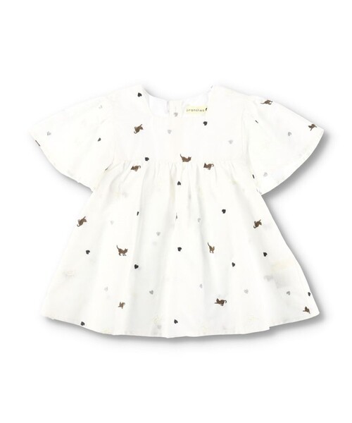 BRANSHES（ブランシェス）の「【Cat’s ISSUE/おそろい】刺繍チュニック（チュニック・キッズ・オフホワイト/イエロー・90/110/120/130/100/140）」の15枚目の写真