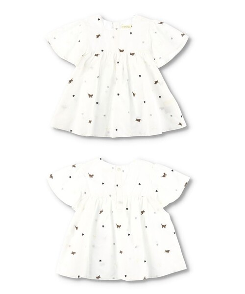 BRANSHES（ブランシェス）の「【Cat’s ISSUE/おそろい】刺繍チュニック（チュニック・キッズ・オフホワイト/イエロー・90/110/120/130/100/140）」の9枚目の写真