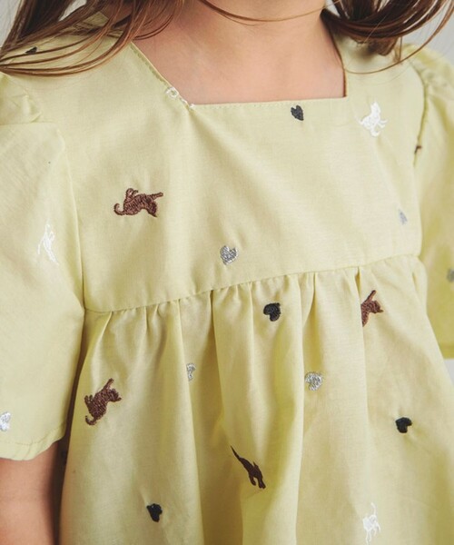 BRANSHES（ブランシェス）の「【Cat’s ISSUE/おそろい】刺繍チュニック（チュニック・キッズ・オフホワイト/イエロー・90/110/120/130/100/140）」の12枚目の写真