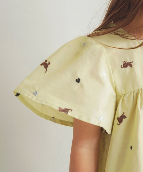 BRANSHES（ブランシェス）の「【Cat’s ISSUE/おそろい】刺繍チュニック（チュニック・キッズ・オフホワイト/イエロー・90/110/120/130/100/140）」の13枚目の写真