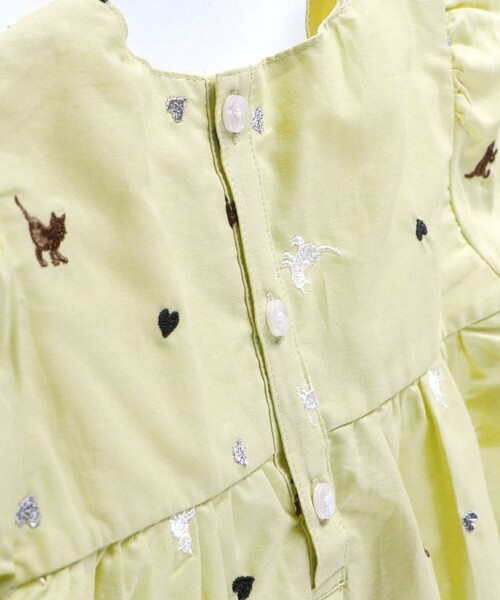 BRANSHES（ブランシェス）の「【Cat’s ISSUE/おそろい】刺繍チュニック（チュニック・キッズ・オフホワイト/イエロー・90/110/120/130/100/140）」の5枚目の写真