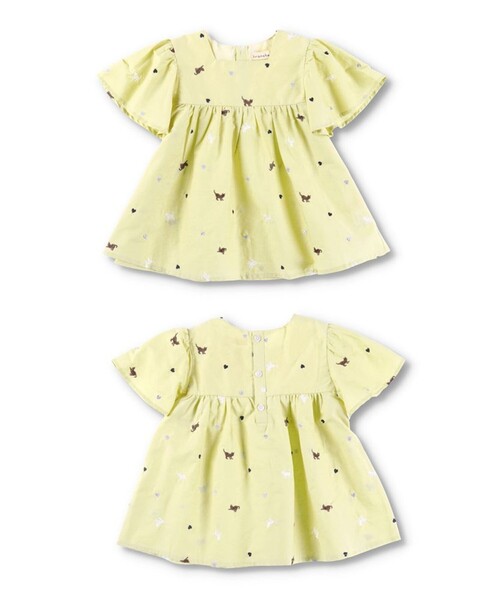 BRANSHES（ブランシェス）の「【Cat’s ISSUE/おそろい】刺繍チュニック（チュニック・キッズ・オフホワイト/イエロー・90/110/120/130/100/140）」の6枚目の写真