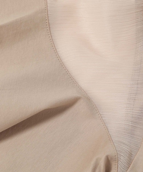 mysty woman（ミスティウーマン）の「シアーショルダープルオーバー　113483（Tシャツ/カットソー・レディース・オフホワイト/ブラック/グレイッシュベージュ/ブルー系その他/オレンジ/ライトグリーン/ピンク・FREE）」の11枚目の写真