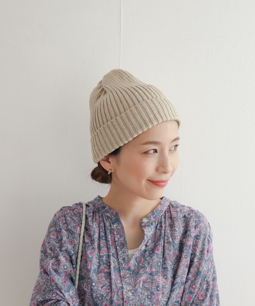 URBAN RESEARCH DOORS(アーバンリサーチドアーズ)の「リネンコットンニットキャップ(ニットキャップ/ビーニー・レディース・ブラック/アイボリー/ベージュ系その他・ONE)」の13枚目の写真