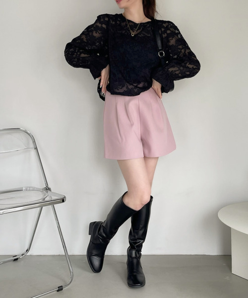 Ada.(エイダ)の「前後2WAY 花柄 シアー ジャガード ボレロ トップス(シャツ/ブラウス・レディース・ブラック/ホワイト/ベージュ・FREE)」の17枚目の写真