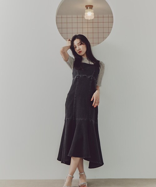 PROPORTION BODY DRESSING（プロポーションボディドレッシング）の「イレヘムマーメイドデニムジャンスカ / 1214140404（ワンピース・レディース・ブルー/ブラック・SMALL/MEDIUM）」の11枚目の写真