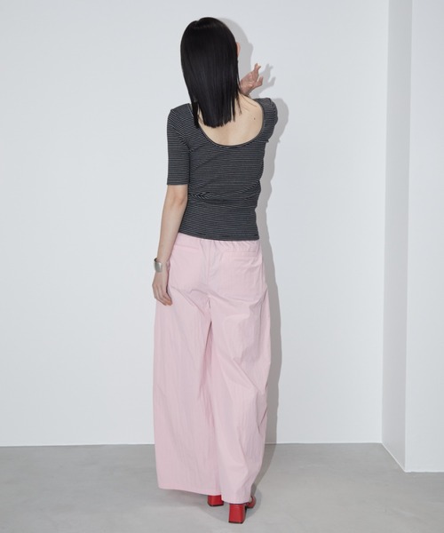 Aunt Marie's（アントマリーズ）の「ナイロンボックスタックワイドパンツ（その他パンツ・レディース・ピンク/ブラック・MT/FREE）」の17枚目の写真